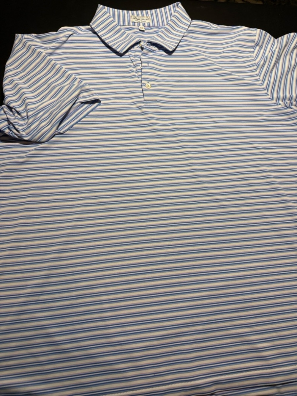 Peter Millar Men's Blue & White Striped Polo